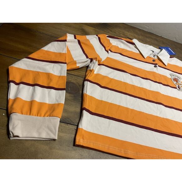 Cakeworthy Inside Out Shirt Womens XL Orange Anxiety Striped Rugby Disney Pixar - Picture 5 of 14